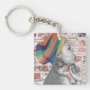 Guardian Angel Acrylic Keychain, (double-sided) Key Ring