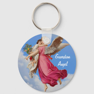 Guardian Angel And Child Inspirational Keychain