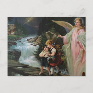 guardian angel and children Lindberg Bild Postcard