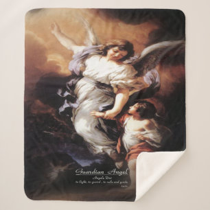 Guardian Angel Angele Dei Sherpa Blanket