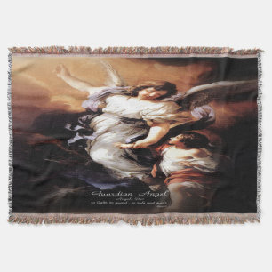 Guardian Angel Angele Dei Throw Blanket