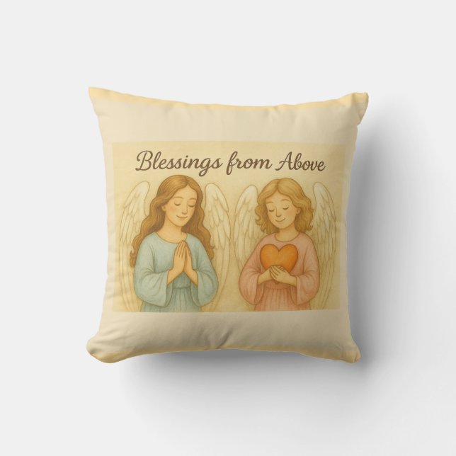Guardian Angel at Bedtime Cushion (Front)