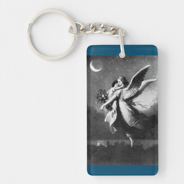 Guardian Angel At Night Key Ring (Front)