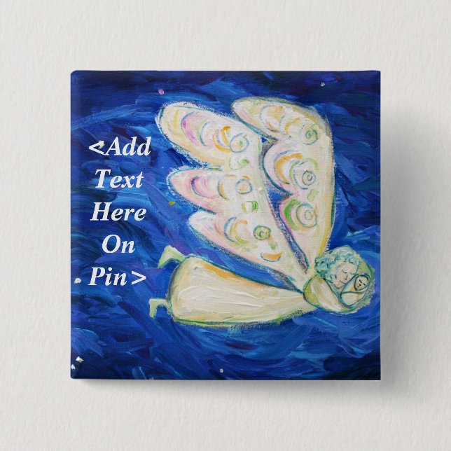 Guardian Angel & Baby Custom Button Message (Front)