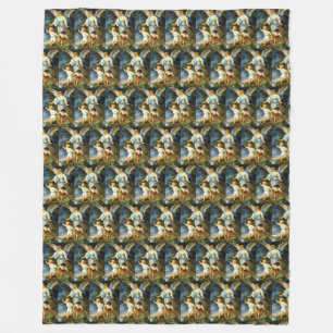GUARDIAN ANGEL Bernhard Plockhorst 1886 Fleece Bla Blanket