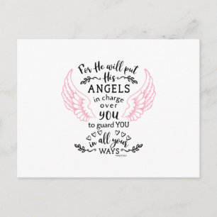 Guardian Angel Bible Scripture Verse Postcard
