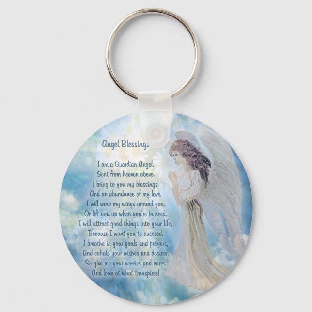 Guardian Angel Blessings Key Ring (Front)
