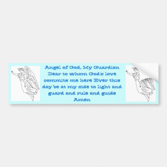 Guardian Angel  Bumper Sticker (Front)