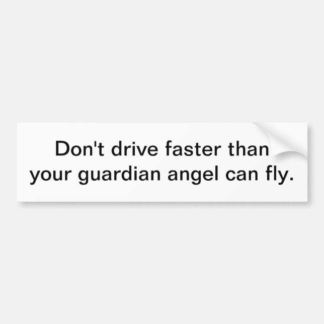 Guardian angel - bumper sticker (Front)