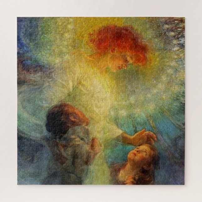 “Guardian Angel” by Franz Dvorak Jigsaw Puzzle (Vertical)