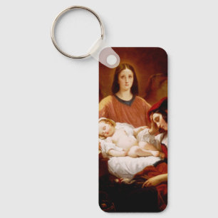 Guardian Angel by Henri Decaisne Key Ring