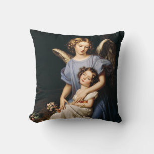 Guardian angel by Joseph Karl Stieler Cushion