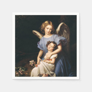 Guardian angel by Joseph Karl Stieler Napkin