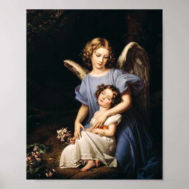 Guardian angel by Joseph Karl Stieler Poster (Front)