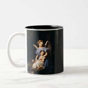 Guardian angel by Joseph Karl Stieler Two-Tone Coffee Mug