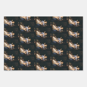 Guardian angel by Joseph Karl Stieler Wrapping Paper Sheet