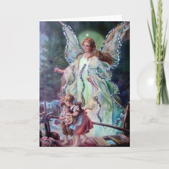 GUARDIAN ANGEL c. 1900 Card (Front)