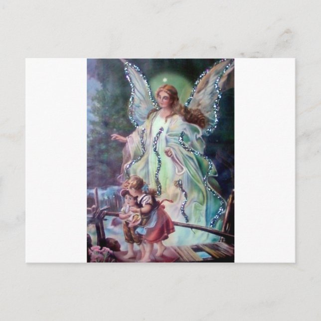 GUARDIAN ANGEL c. 1900 Postcard (Front)