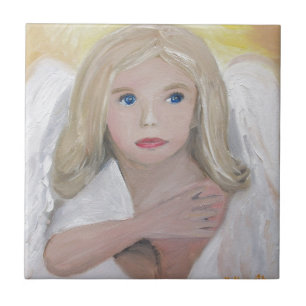 Guardian angel ceramic tile