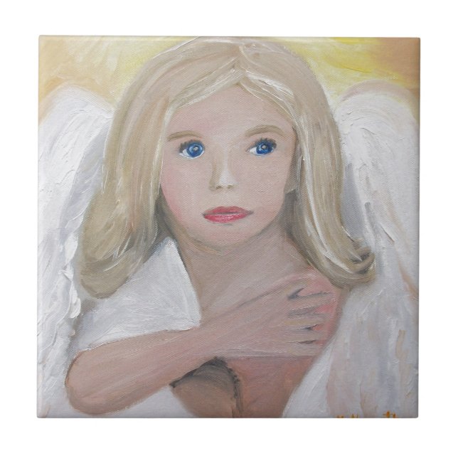 Guardian angel ceramic tile (Front)