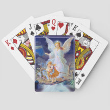 Guardian Angel, Children and Bridge Playing Cards