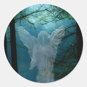 Guardian Angel Classic Round Sticker
