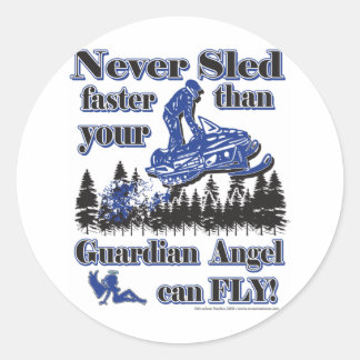 Guardian-Angel Classic Round Sticker