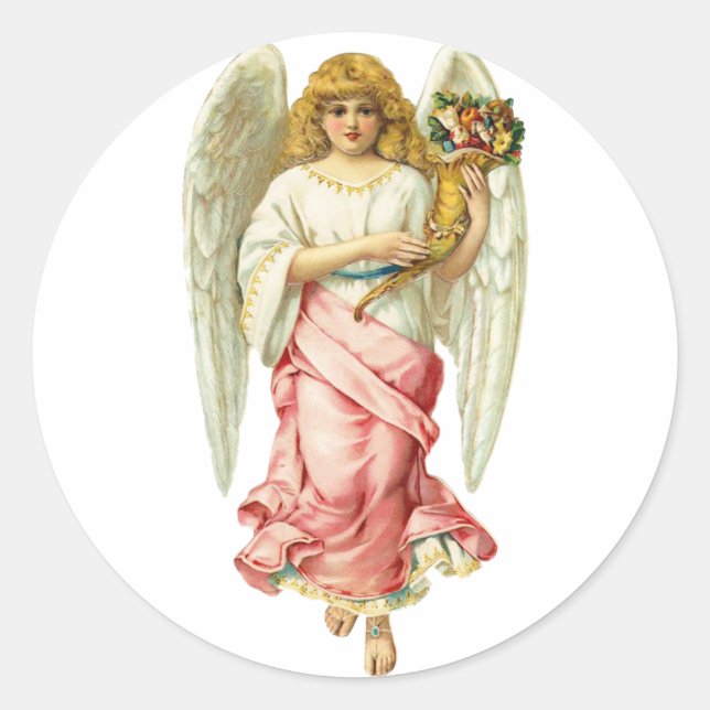Guardian Angel Classic Round Sticker (Front)