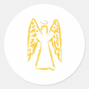 Guardian Angel Classic Round Sticker