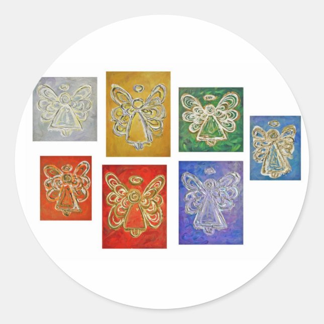 Guardian Angel Colour Series Art Custom Stickers (Front)