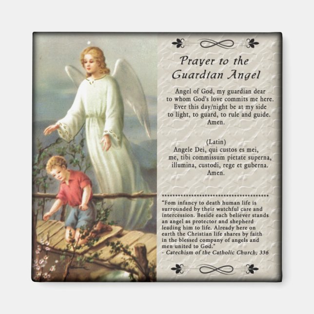 Guardian Angel Custom Fridge Magnet (Front)