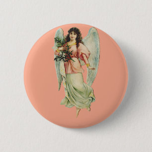 Guardian Angel Divine Watchfulness & Grace Art 6 Cm Round Badge