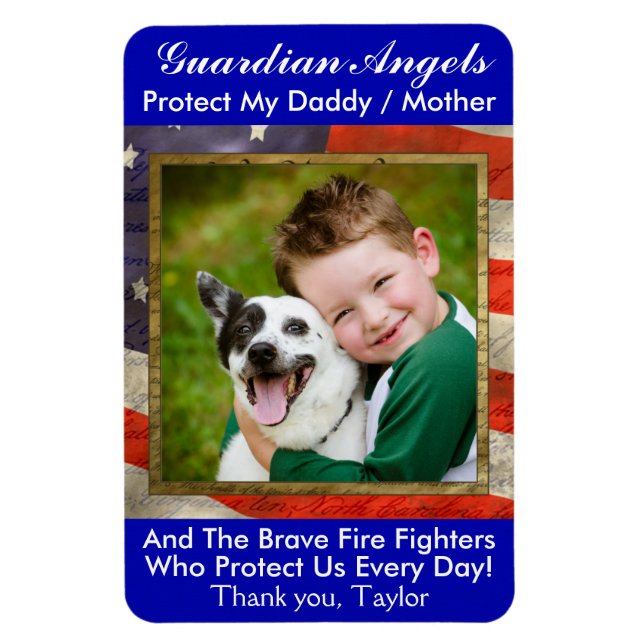 Guardian Angel - Fire Department Magnet (Vertical)