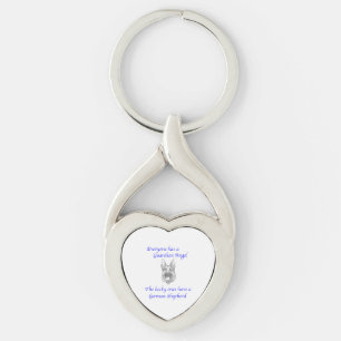 GUARDIAN ANGEL GERMAN SHEPHERD KEY RING