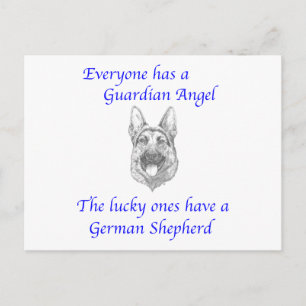 GUARDIAN ANGEL GERMAN SHEPHERD POSTCARD