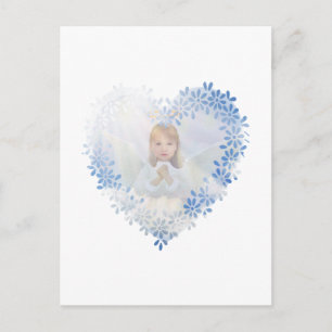 Guardian Angel in a Heart Postcard