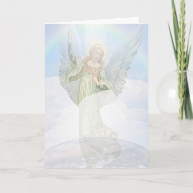 Guardian Angel in the Clouds Card (Front)
