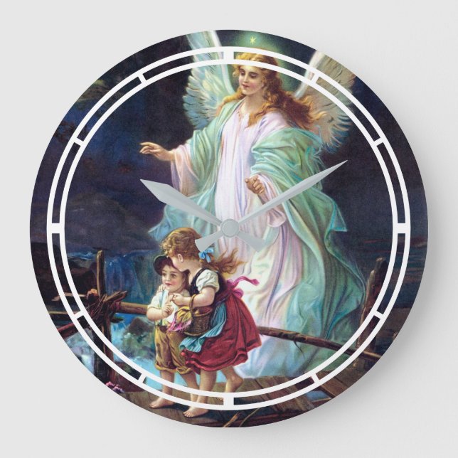 Guardian Angel Large Clock (Front)
