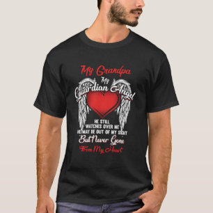 Guardian Angel My Grandpa Christmas He Watches Ove T-Shirt