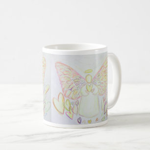 Guardian Angel of Hearts Art Custom Coffee Cup Mug