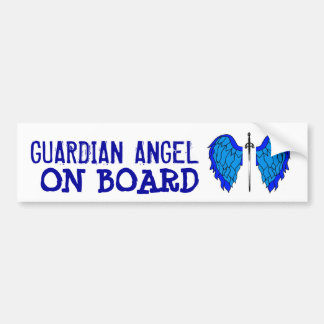 GUARDIAN ANGEL ON BOARD BUMPER STICKER