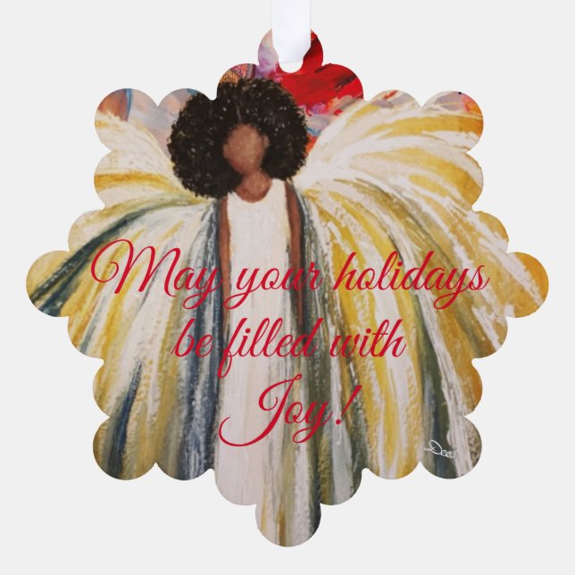 Guardian Angel Paper Ornament  (Back)