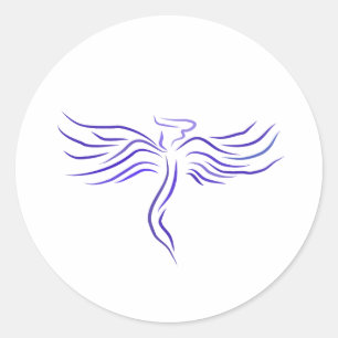 guardian angel pillow classic round sticker