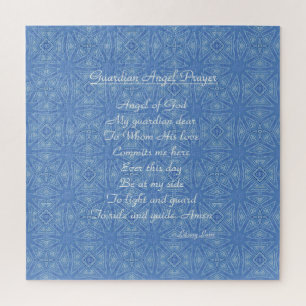 Guardian Angel Prayer Blue Jigsaw Puzzle