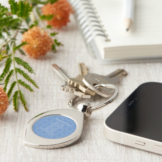 Guardian Angel Prayer Blue Key Ring (Side)