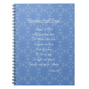 Guardian Angel Prayer Blue Notebook