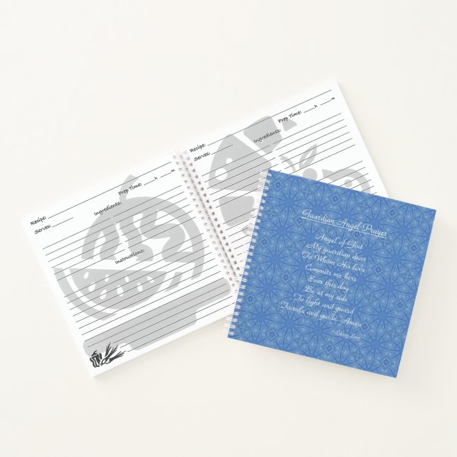 Guardian Angel Prayer Blue Notebook (Inside)