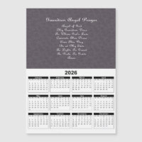 Guardian Angel Prayer Charcoal 2026 Calendar