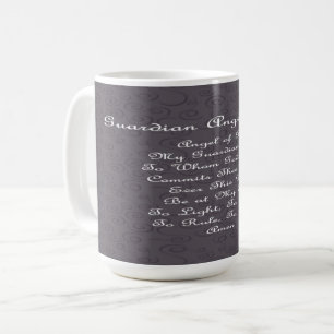 Guardian Angel Prayer Charcoal Coffee Mug