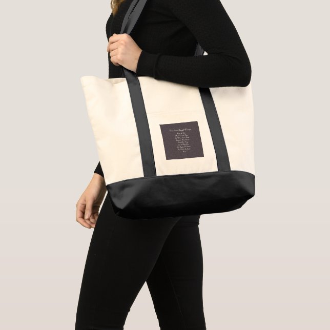 Guardian Angel Prayer Charcoal Tote Bag (Front (Product))